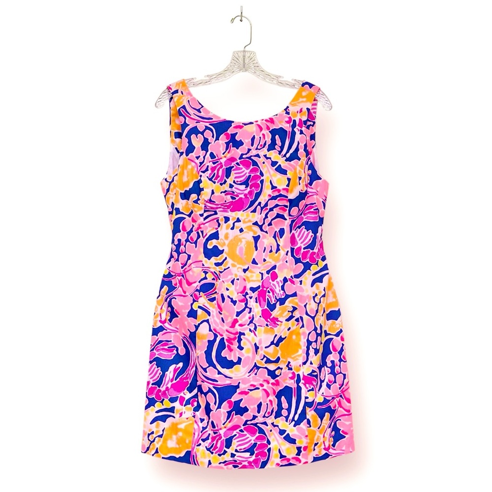 Lilly Pulitzer Courtney Shift Mini Dress Open Back Built in Bra Lined